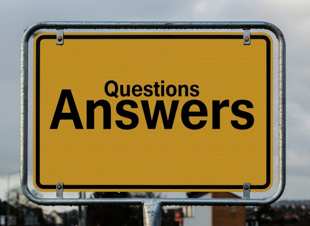 A signboard of questions and answers